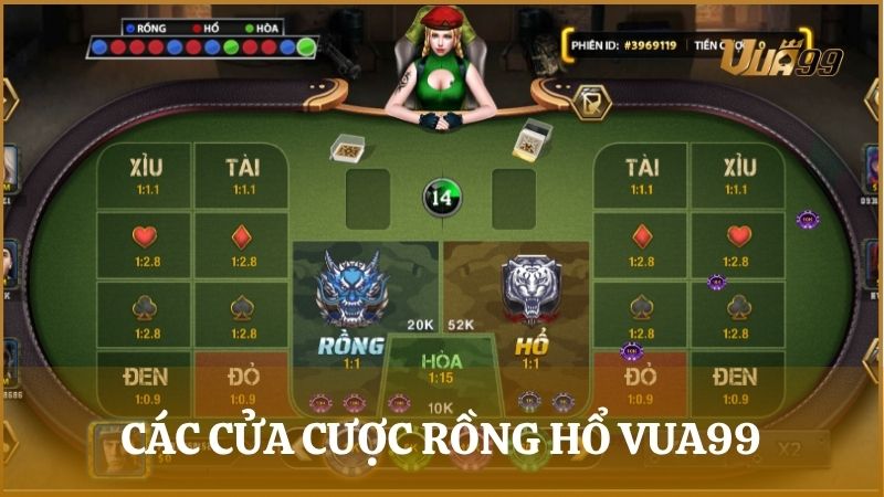 Có 3 loại cửa cược cơ bản và khá đơn giản trong Rồng Hổ