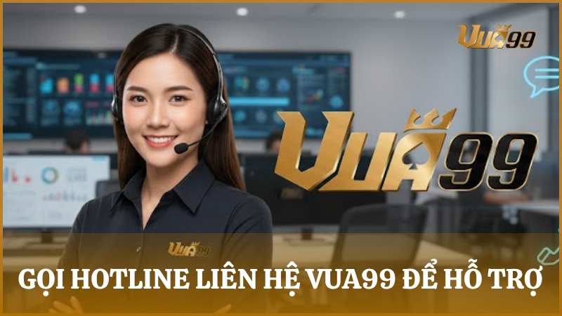Nhân viên tổng đài Hotline VUA99 tiếp nhận yêu cầu