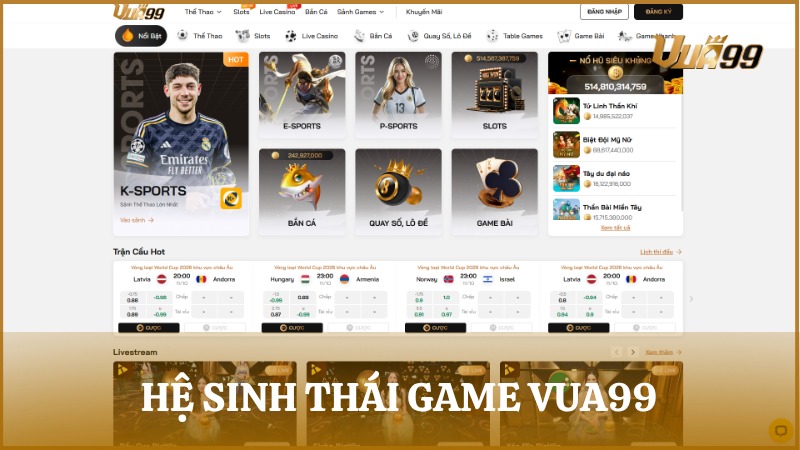 Hệ sinh thái game VUA99 sống động và dễ chơi